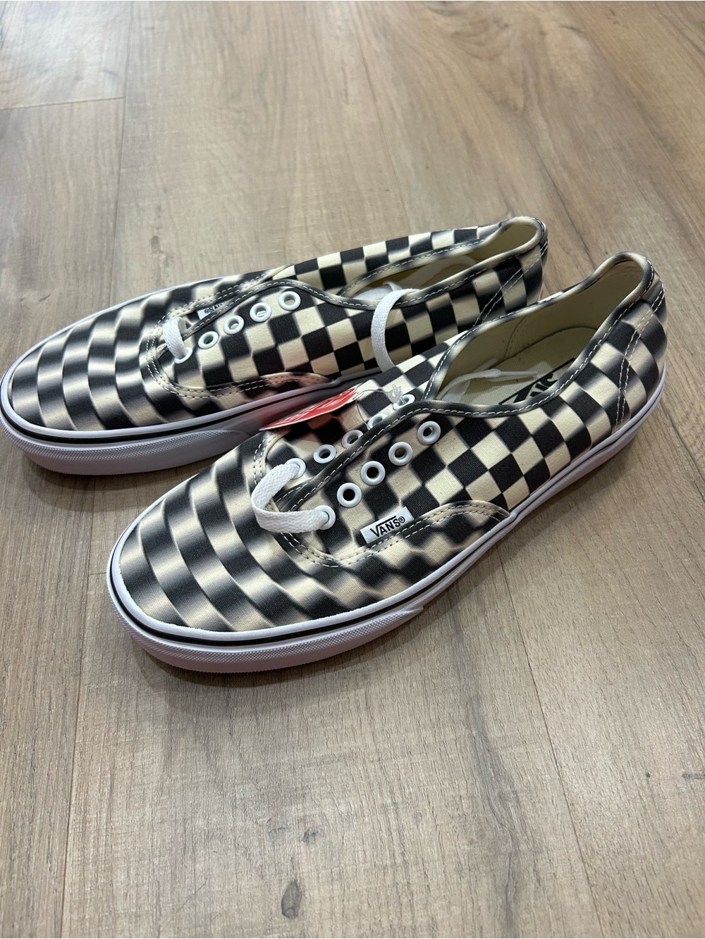 Vans Checkerboard Authentic Sneakers - Black & White Optical